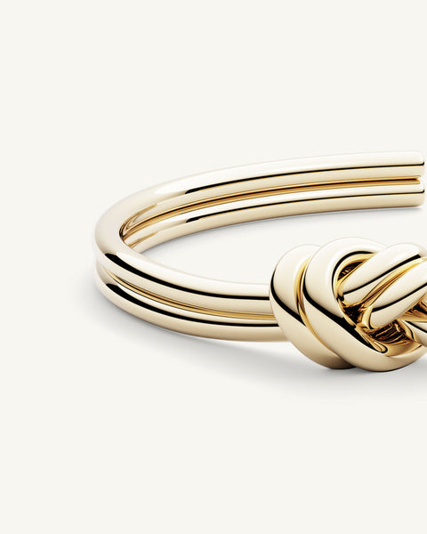 Dual Knot Bangle Polished | Waldor & Co. Bracelets – WALDOR & CO.