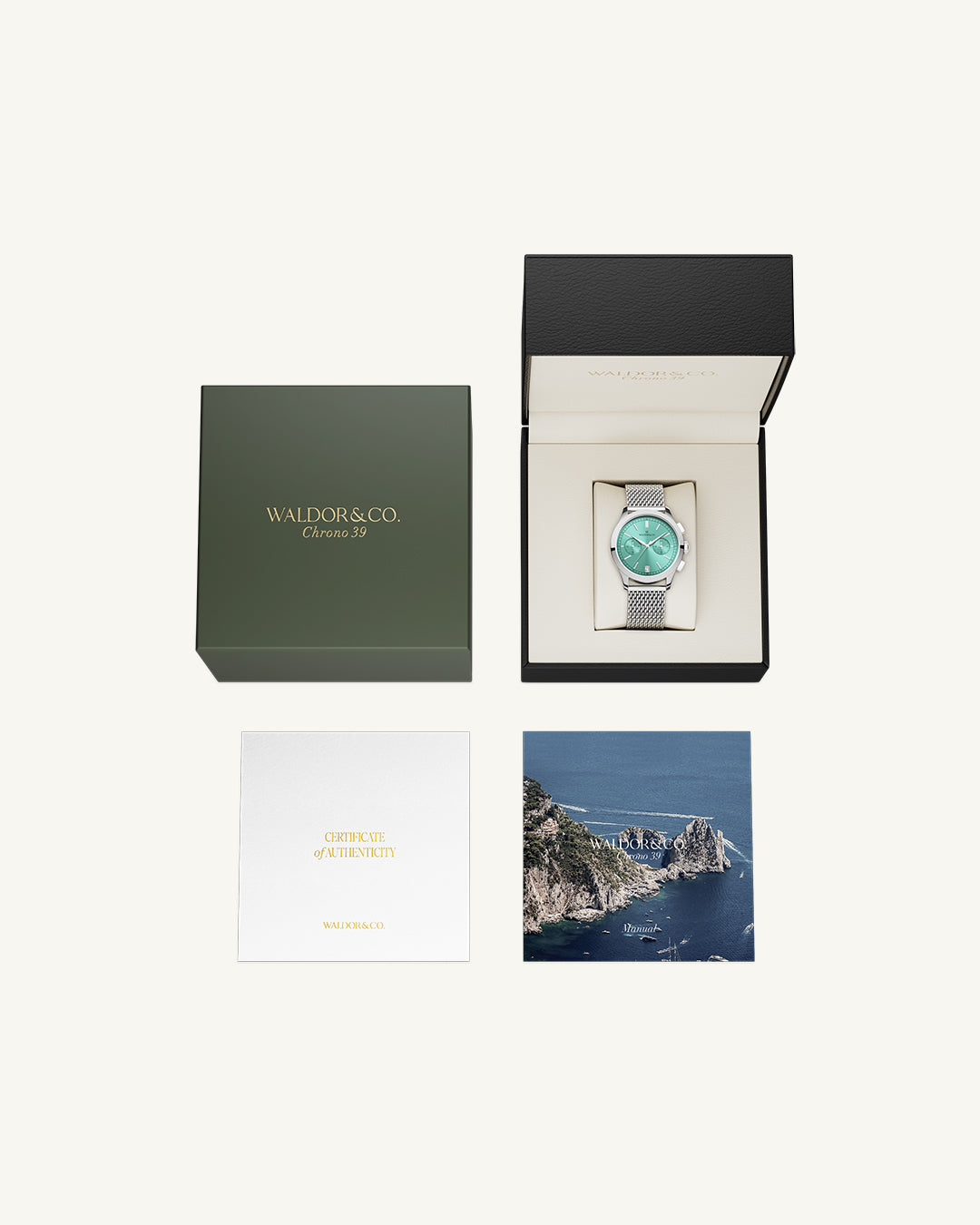 No.0339　ヴィンテージジュリアナ　ウォーターメロン＆メタル　ブローチセット Chrono 39 Sardinia | Waldor & Co. Watches – WALDOR & CO.