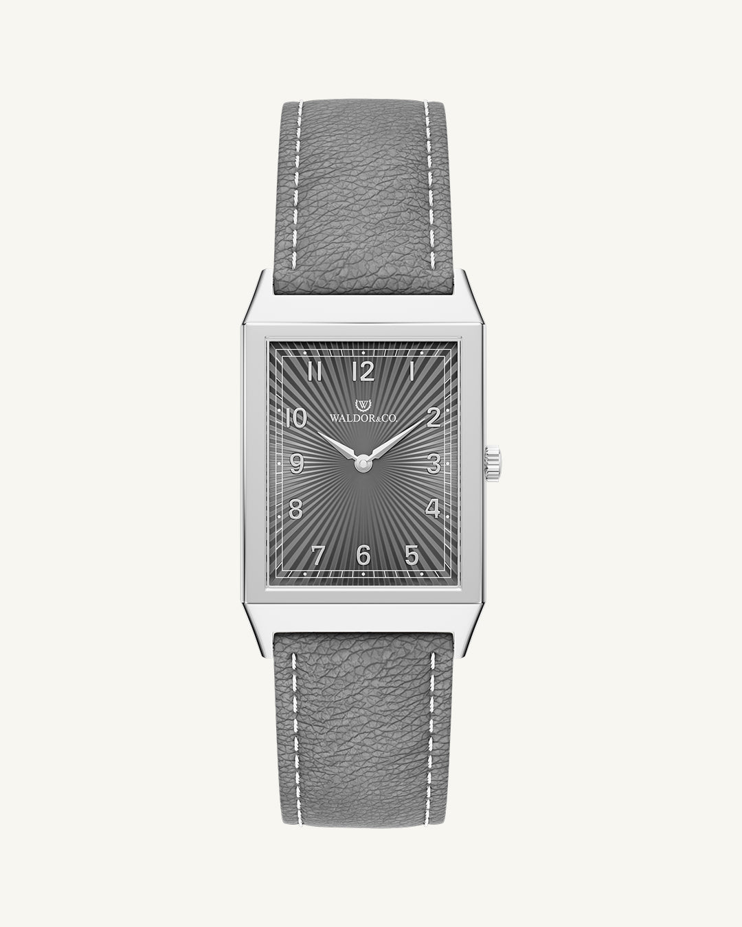 Mens watch square discount face leather strap