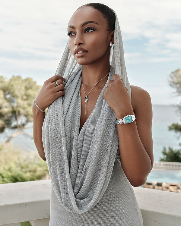  Earrings in silver plated-316L stainless steel from Waldor & Co. The model is Dual Knot Earring Polished.